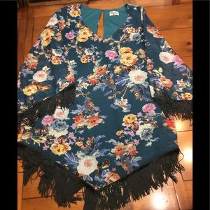show Me Your Mumu Rodeo Floral fringe dres…